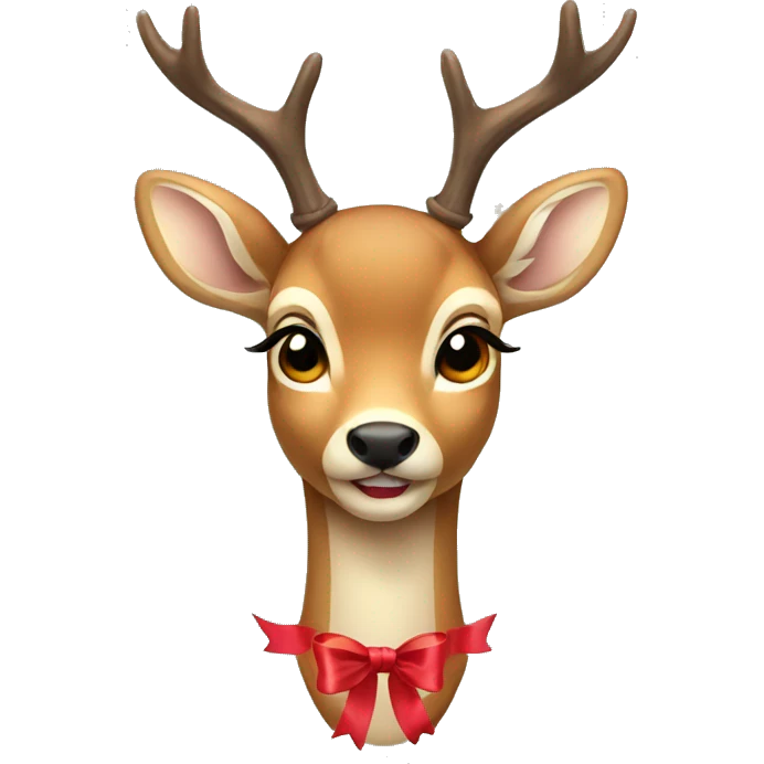 deer with a ribbon  emoji