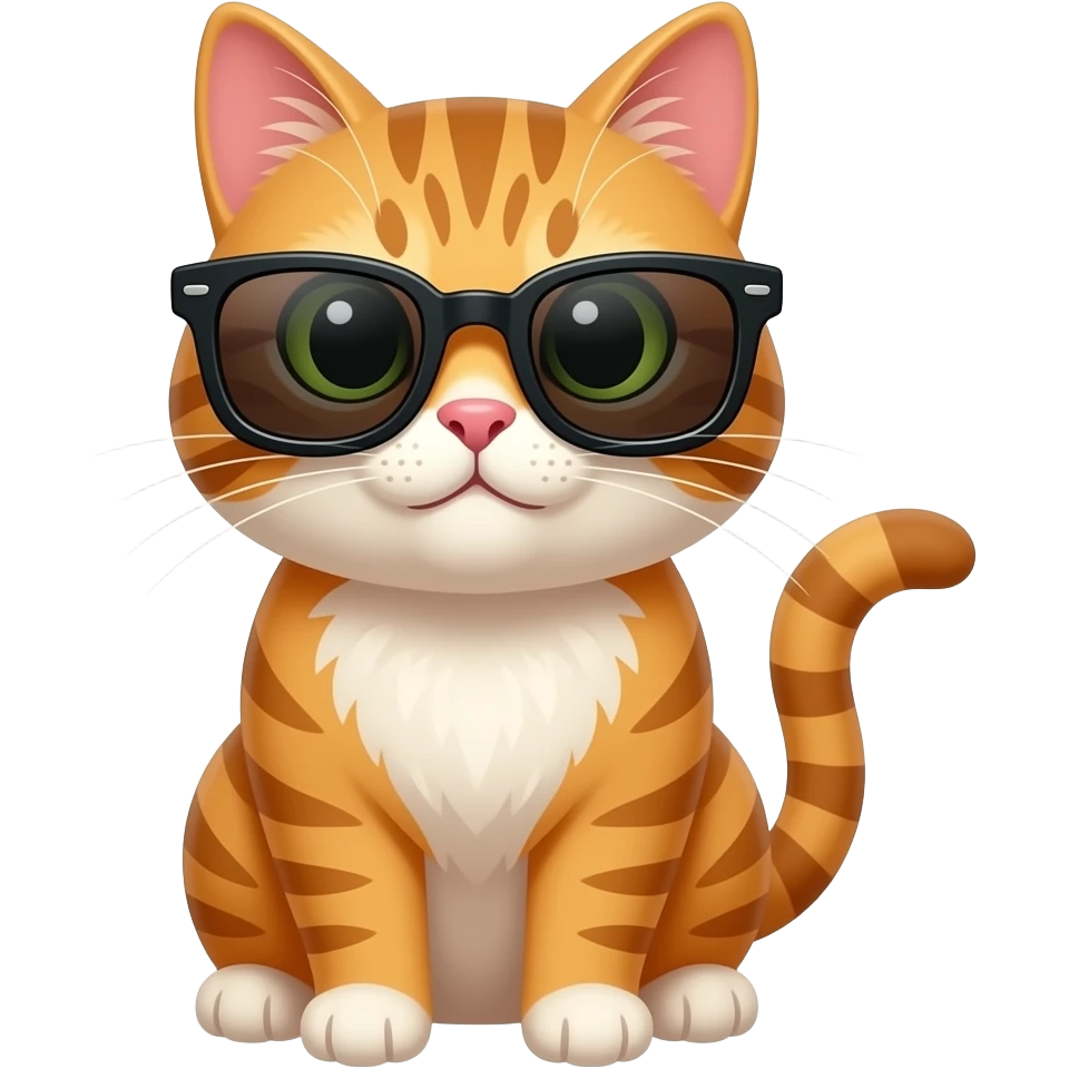 Cat wearing sunglasses emoji