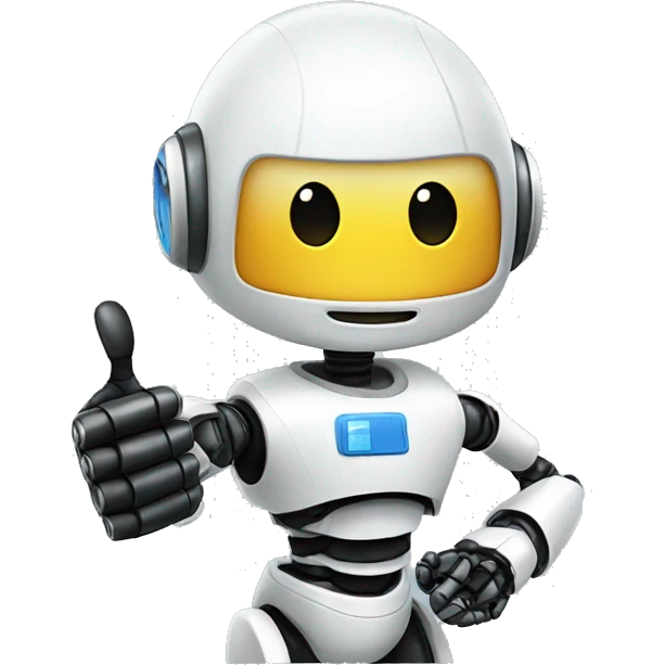 robot giving a thumbs up emoji