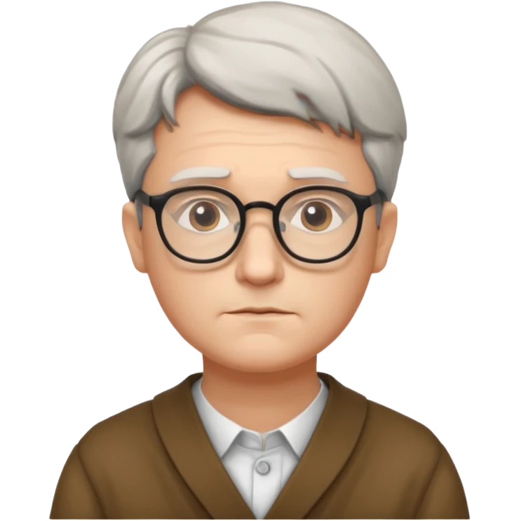 philosopher, wearing glasses emoji