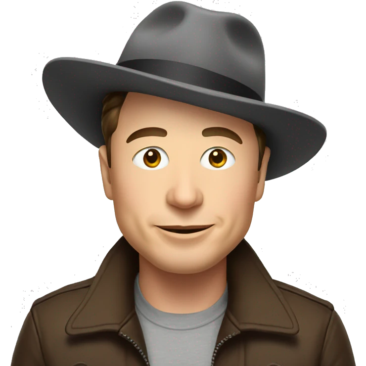 Elon musk wearing a hat  emoji