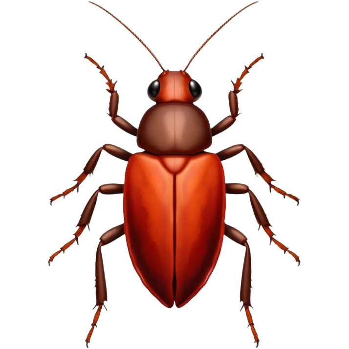 cockroach with "RED" written on its back emoji