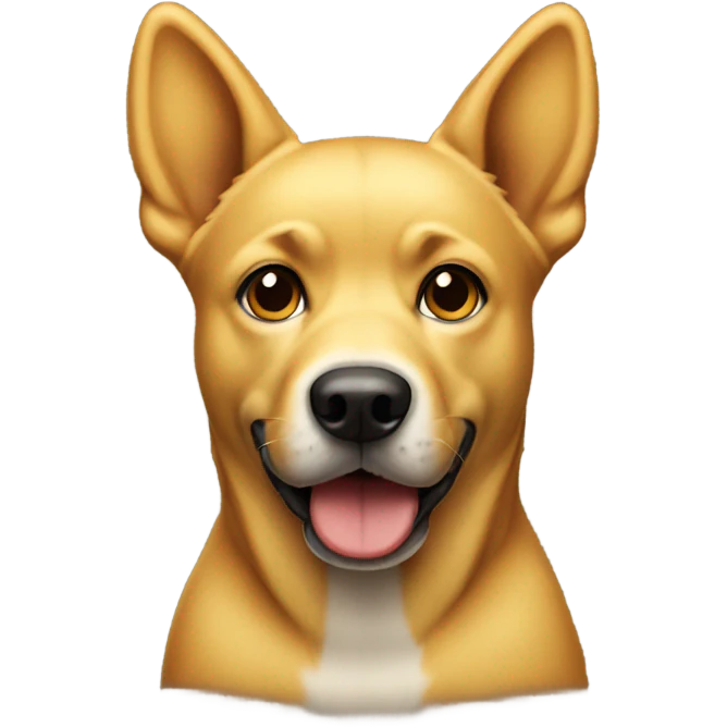 Yellow dog brown ears  emoji