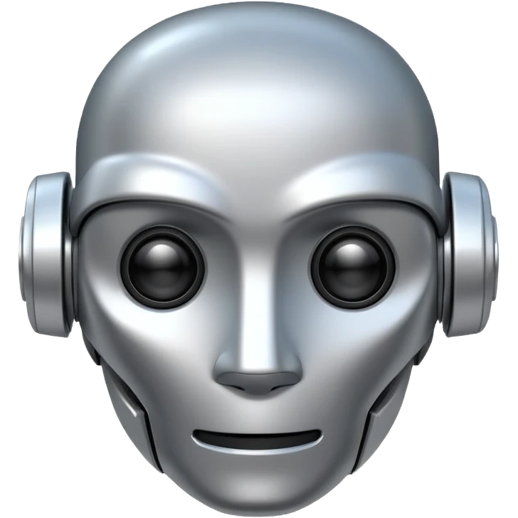 robot head with a text bubble emoji
