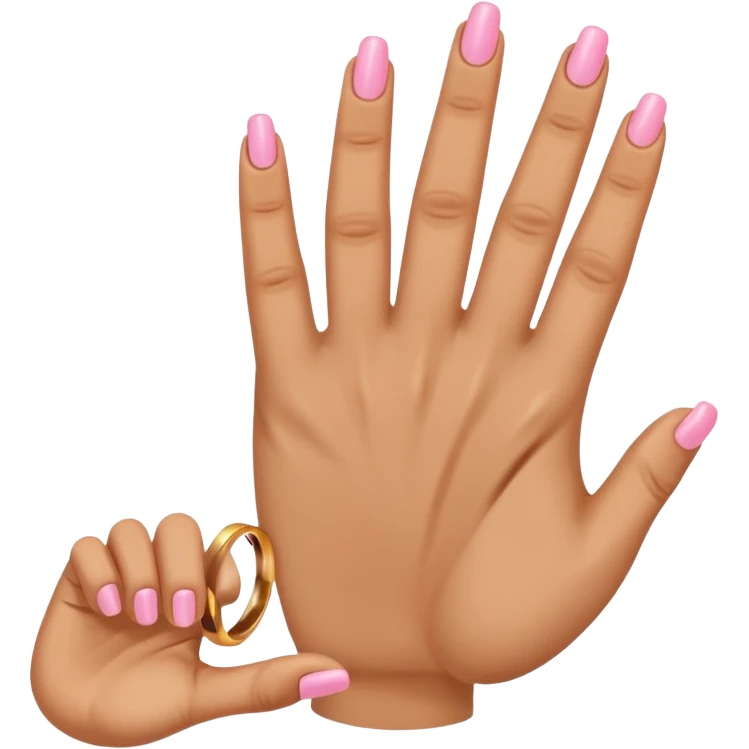 A hand emoji where your pinky finger my finger and your ring finger are sticking down but your other fingers are sticking up emoji