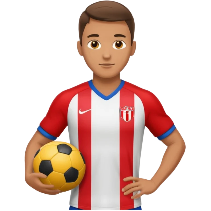 footballer with ball emoji