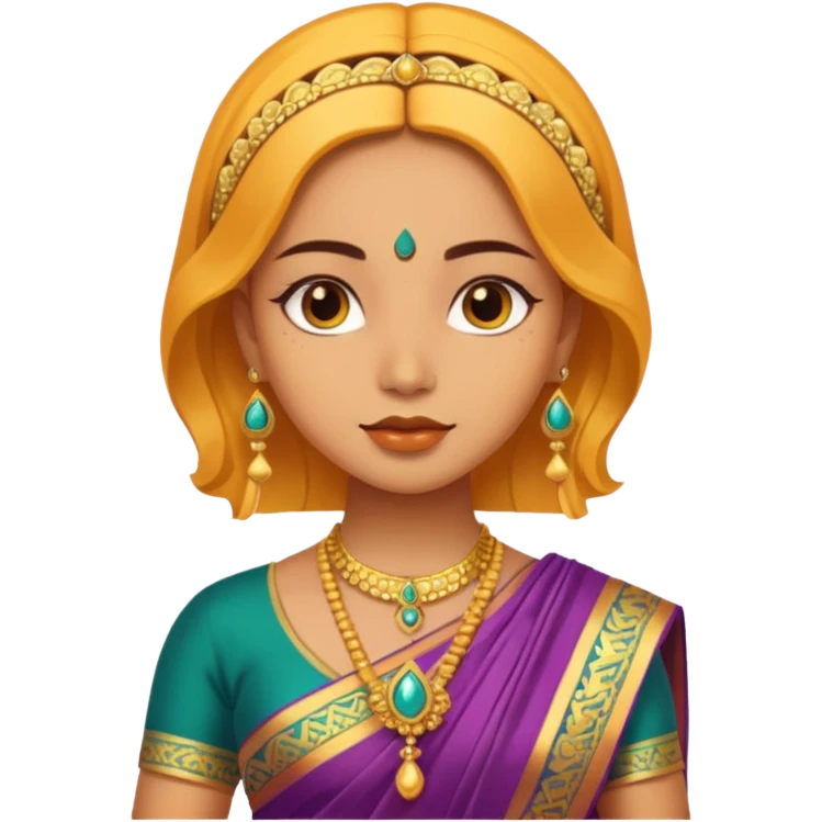 Honey and girl in saree  emoji