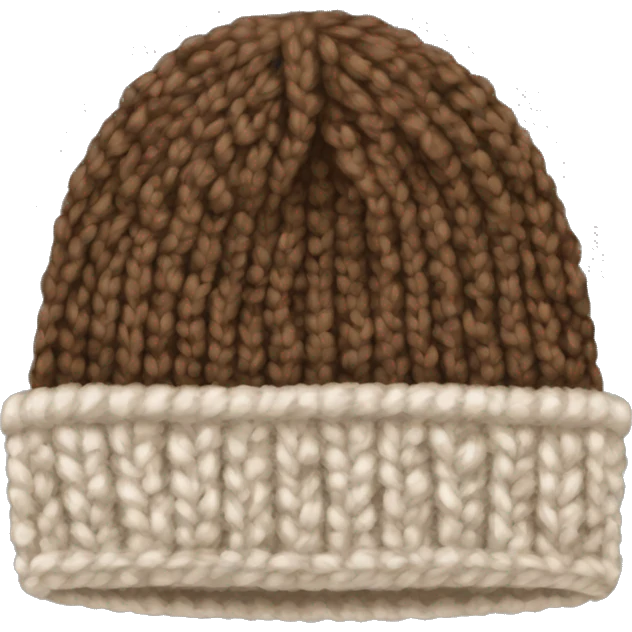 Brown knitted wool cap piece of clothing emoji