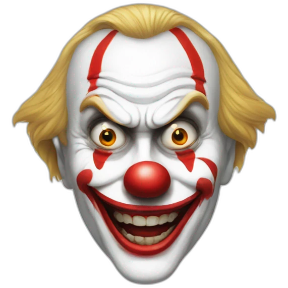 Putin like an evil clown emoji