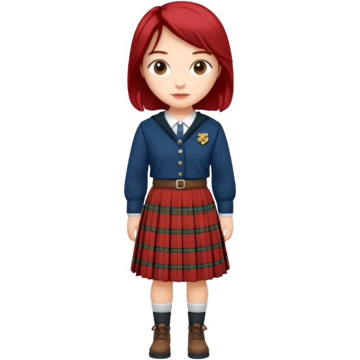 female with scottish attaire emoji