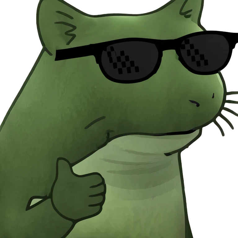 Cat with sunglasses emoji