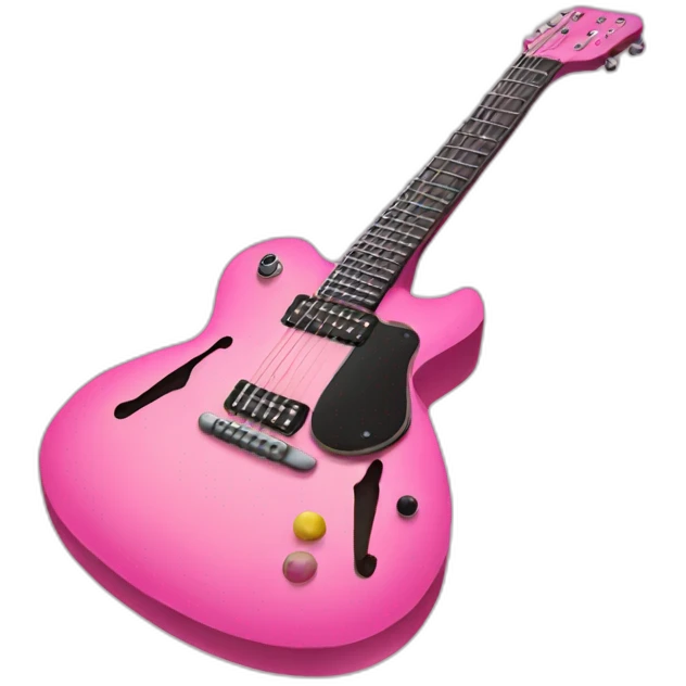 pink guitar  emoji