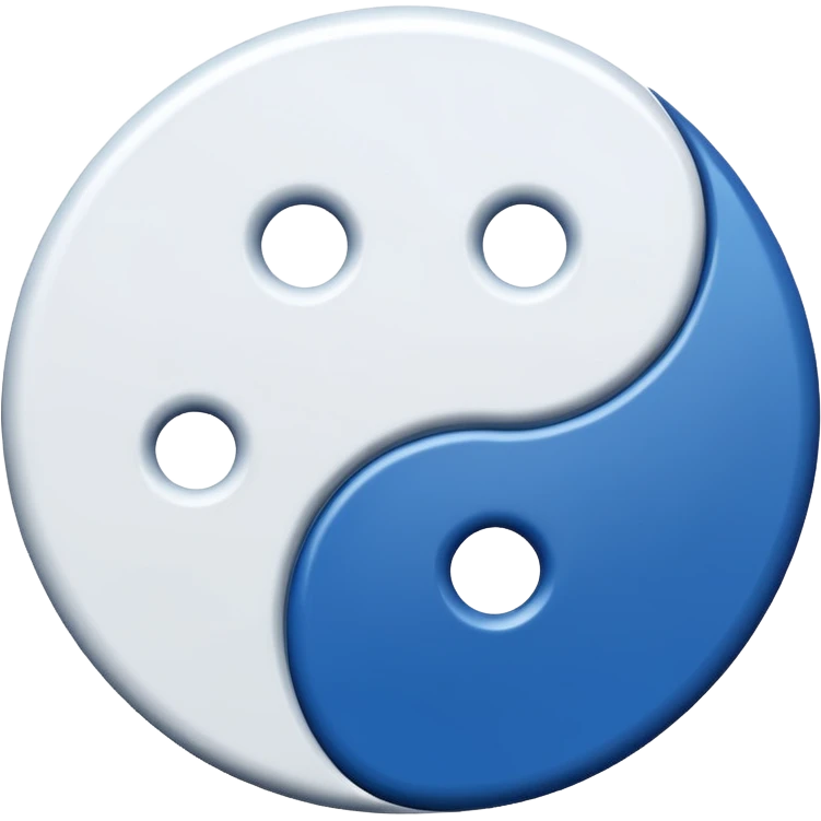 blue ying yang emoji