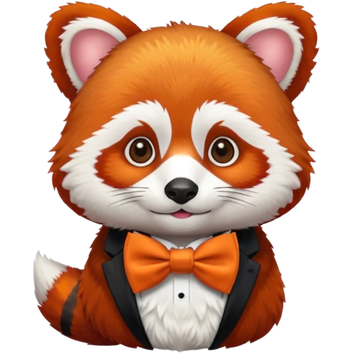 red panda with bow tie emoji