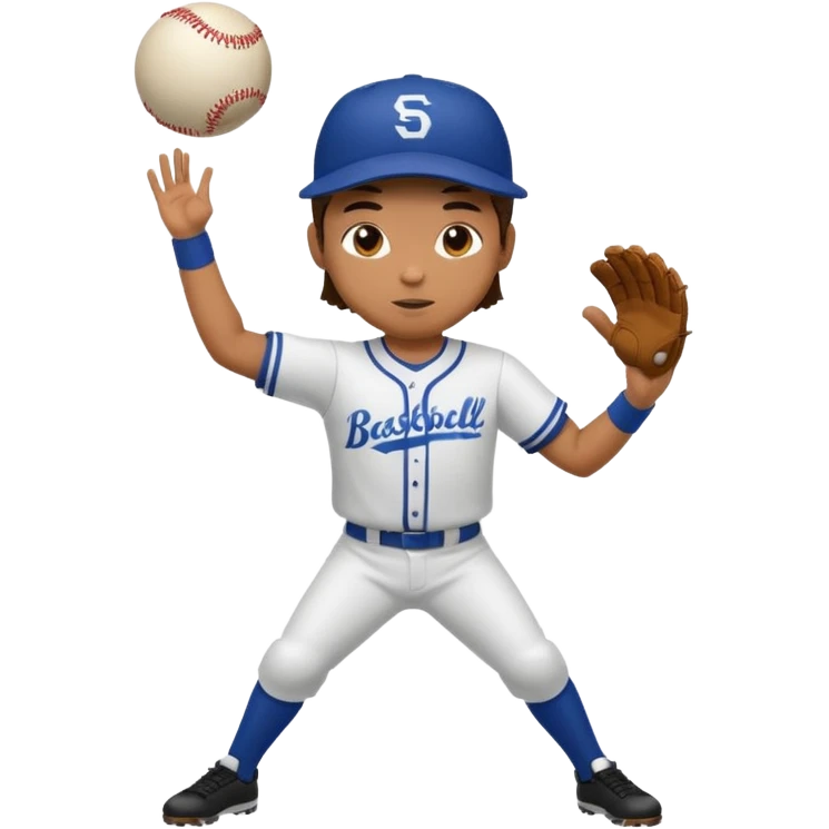 hacer el lanzamiento  de pelota jugador basebal emoji