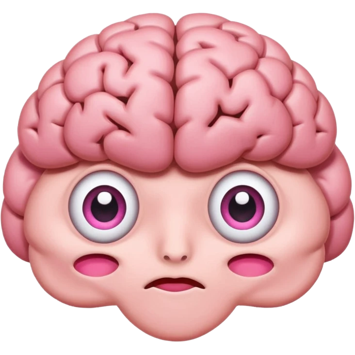 cute brain with only eyes emoji