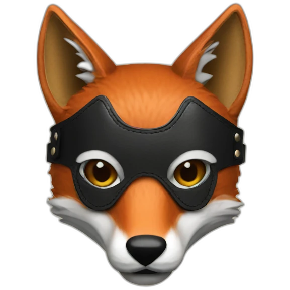 fox in leather mask emoji