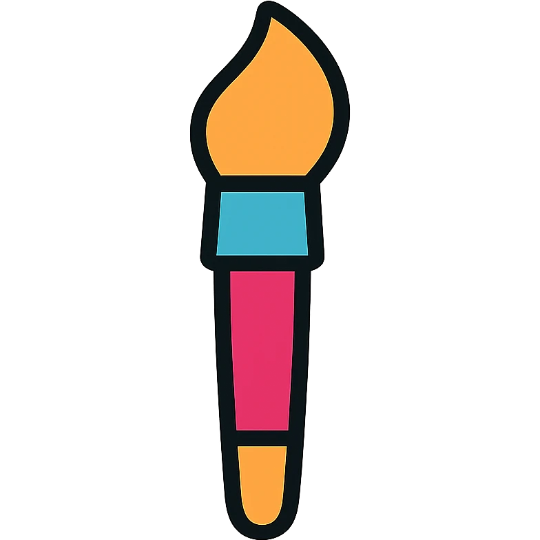 modern digital art brush icon emoji