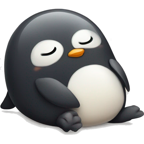 Cute little penguin sleeps  emoji