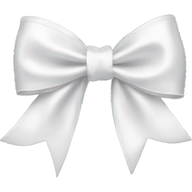 white satin bow emoji