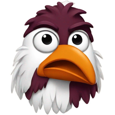 The hokie bird  emoji