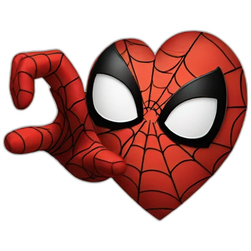 spiderman heart gesture emoji