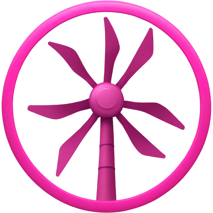 wind turbine in pink emoji