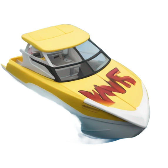 Wake surf boat exploding emoji