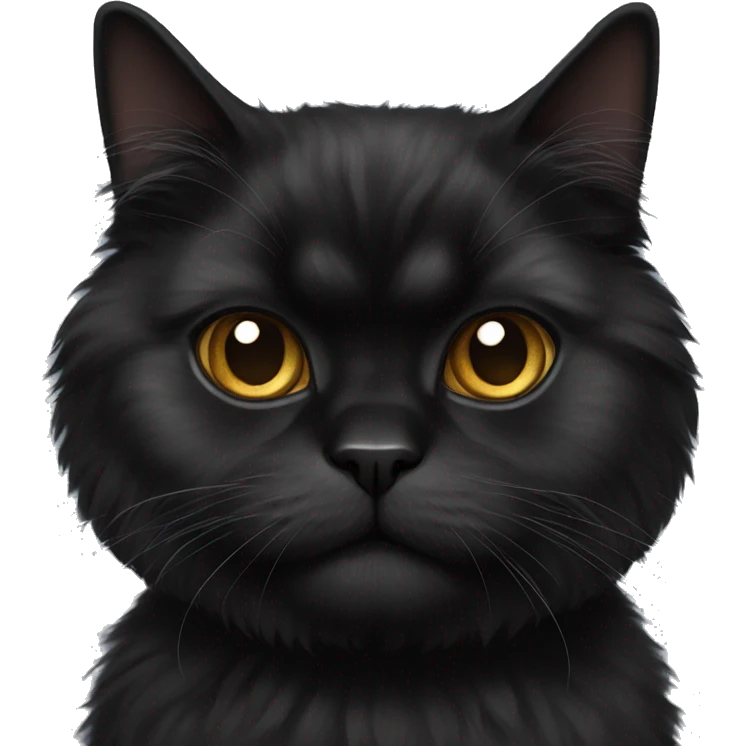 Black persian cat  emoji