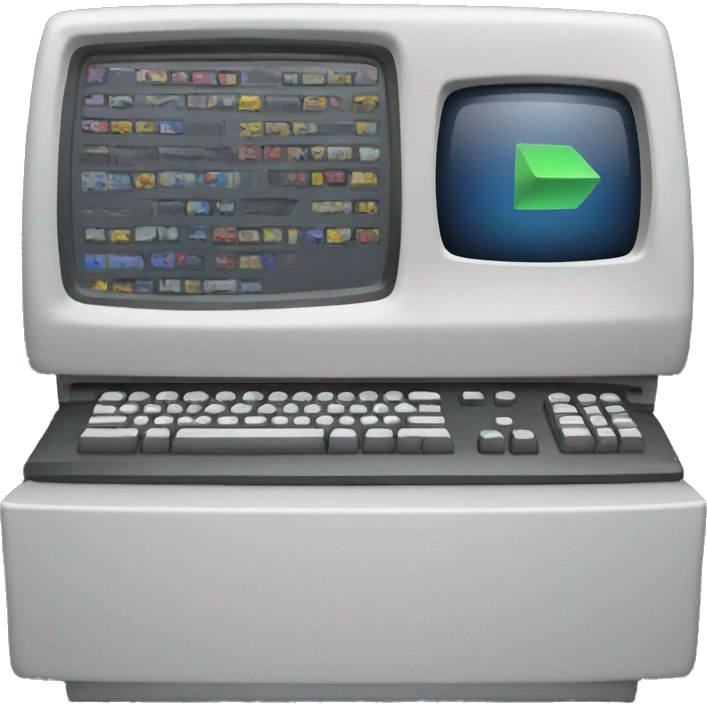 computer with loading video emoji
