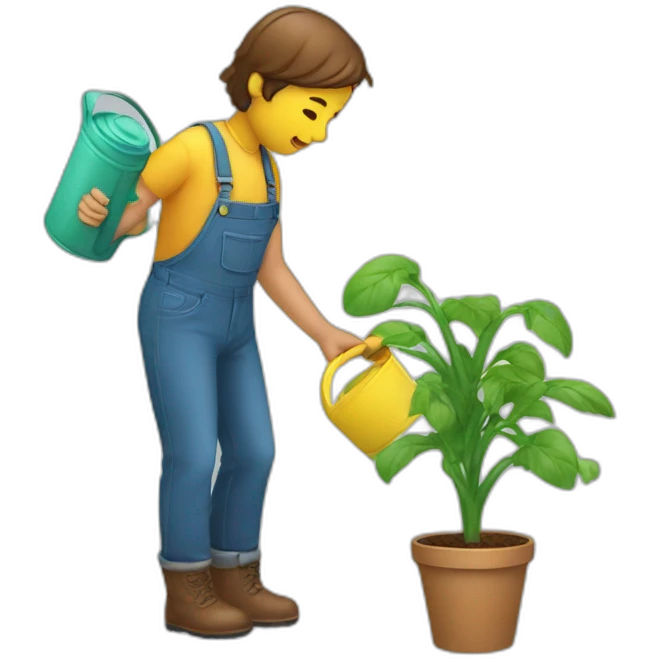 a person watering a plant emoji
