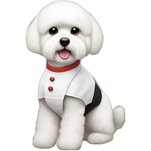Bichon maltese cooking  emoji