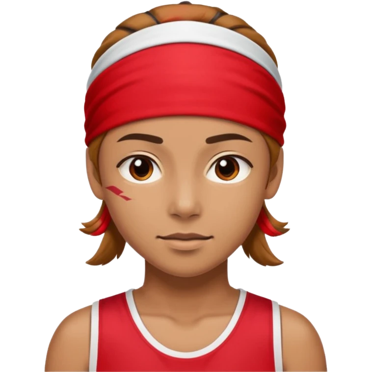 athlete with red headband emoji