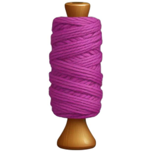 Handspun yarn and spindle emoji