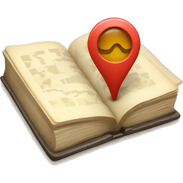books and map pointer emoji