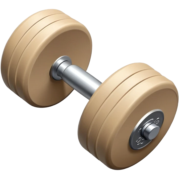 beige dumbbell, single fitness weight emoji