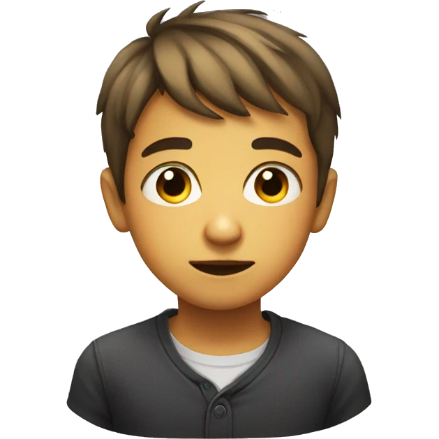 boy portrait with gaze emoji