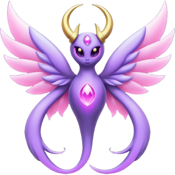 Pokemon legendary purple and pink lunala emoji