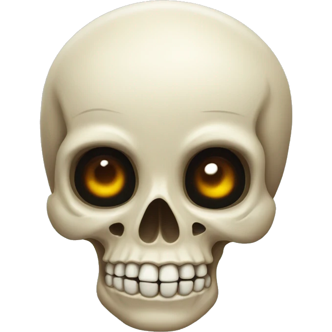 A skull rizzing emoji