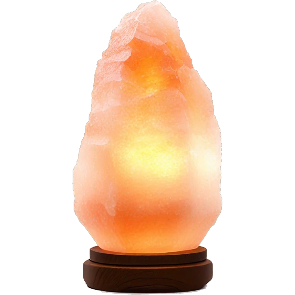 Himalaya’s salt lamp with warm light more crystal like shaped emoji
