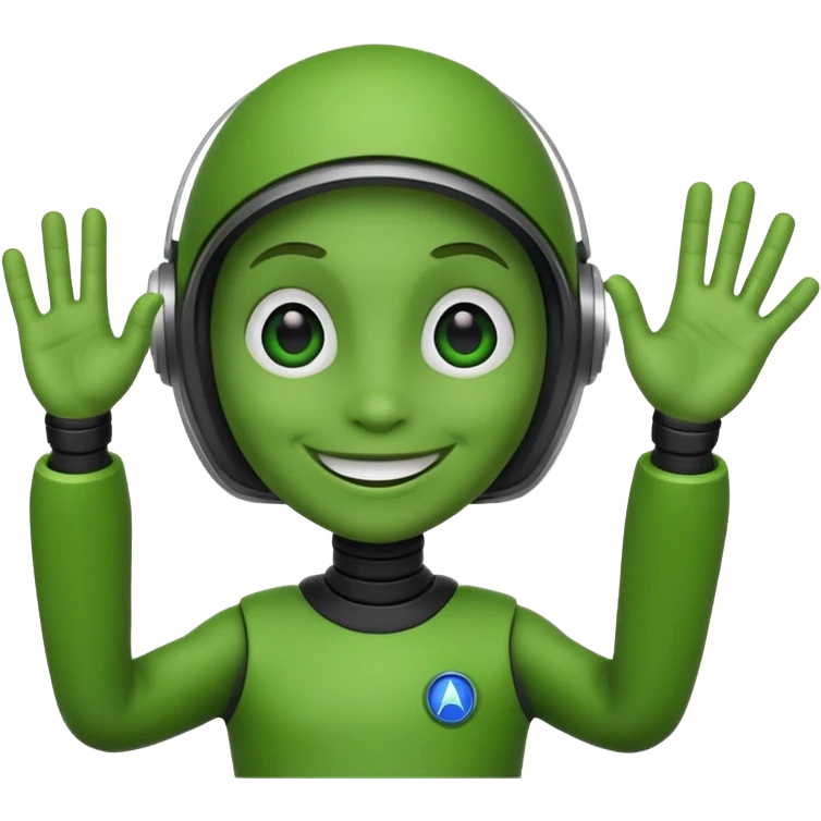 Martien qui dit coucou emoji