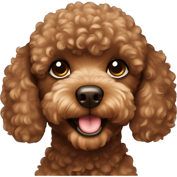 Brown toy poodle emoji