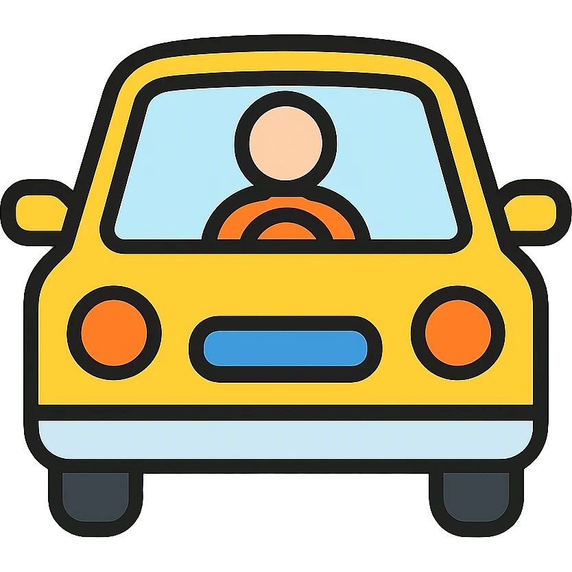 person driving a car emoji