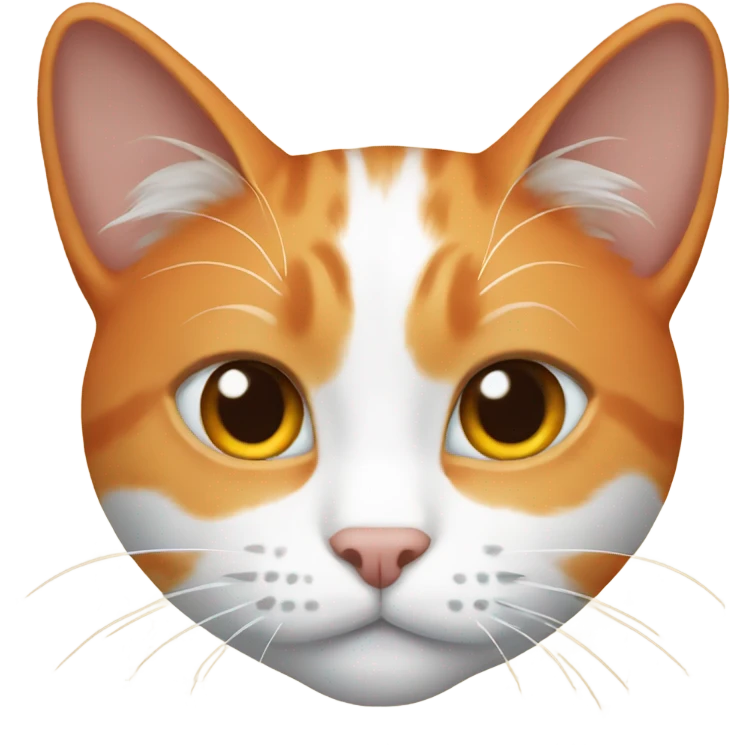 Orange and white cat emoji