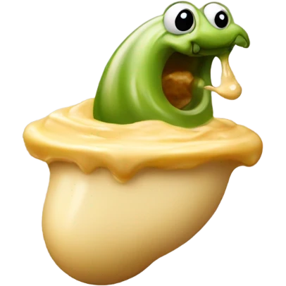 Slug eating hummus  emoji