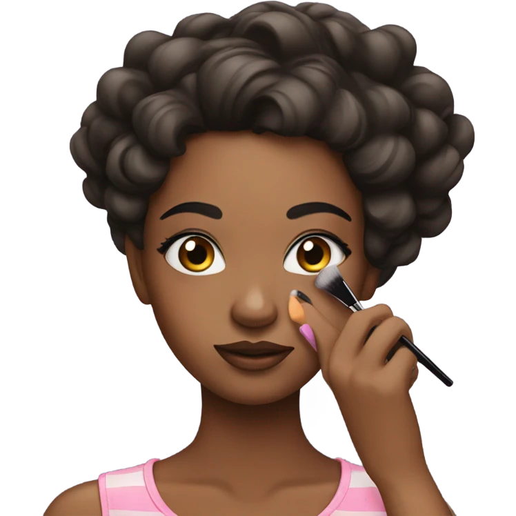 girl doing her makeup  emoji