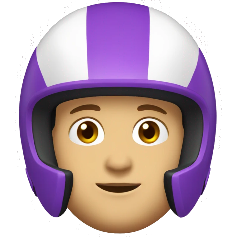 purple car racer helmet no visor emoji