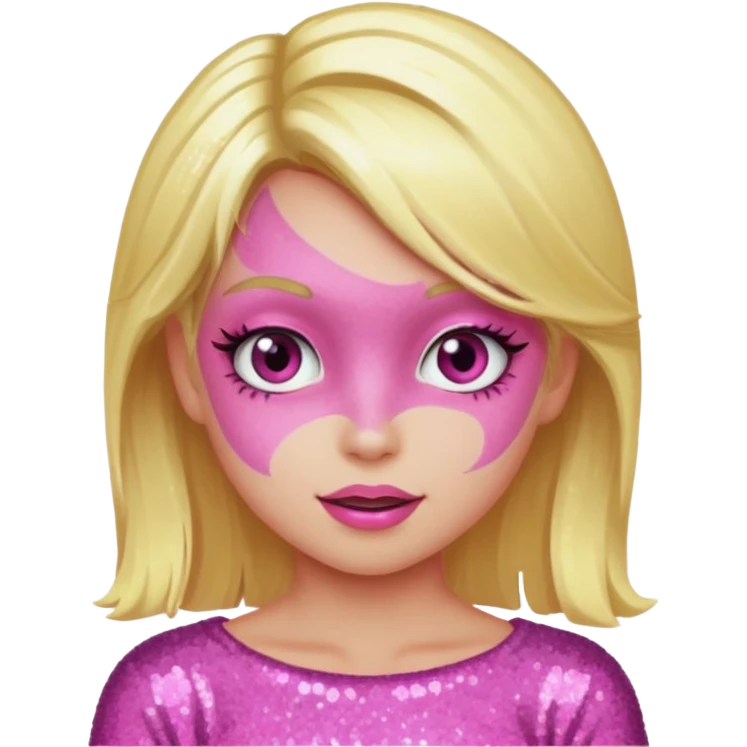 glitter pink girl naughty emoji