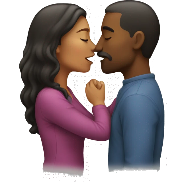 woman and man kiss emoji