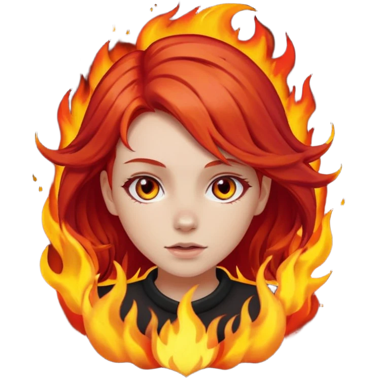 flame girl emoji